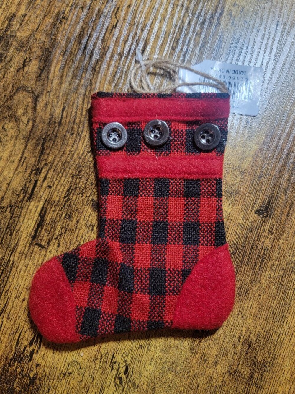 NWT Red Lumberjack Flannel Chstimas Ornament 10 Pack